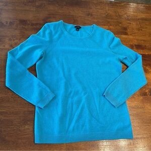 Talbots Petite blue pure cashmere sweater size small petite